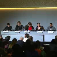 Panelists at the high-level event. There are six of them