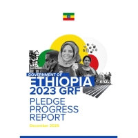Report cover with a collage of black and white images, from left: A man on the phone, a woman smiling at the camera, a woman holding up what looks like an ID card, and a person herding horned cows