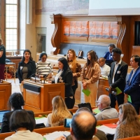 People speaking in parliament