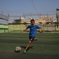 Resettlement - Lebanese refugee playing football