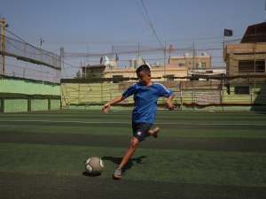 Resettlement - Lebanese refugee playing football