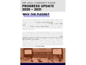 GRF Legal Community Pledge Progress Update 2020-2021 cover