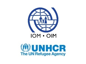 IOM and UNHCR logos