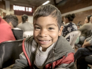 Child smiling.