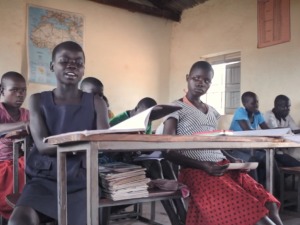 Students in a classroom.
