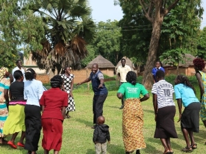 ECD Caregivers undergoing a Basic Early Childhood Training for  non-licensed Caregivers from the refugee ECD Centers