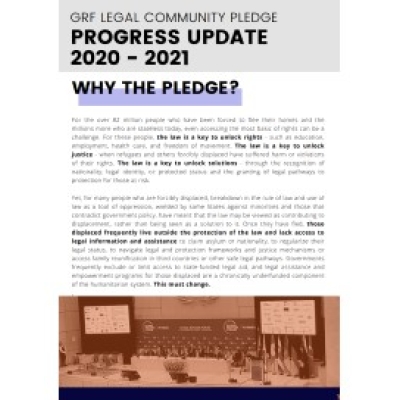 GRF Legal Community Pledge Progress Update 2020-2021 cover