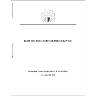 IDA19 MID-TERM REFUGEE POLICY REVIEW front cover