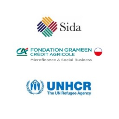 SIDA GCA and UNHCR logos