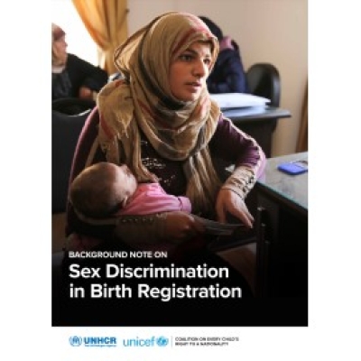 Background note on sex discrimination in birth registrations cover
