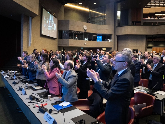 Participants give a standing ovation at the end of the GRF Progress Review 2025