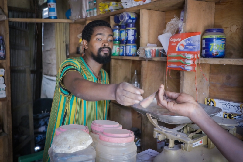 A man in his store