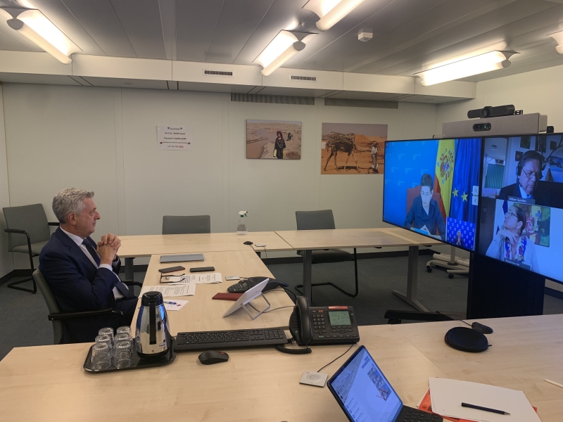 The High Commissioner during the virtual meeting