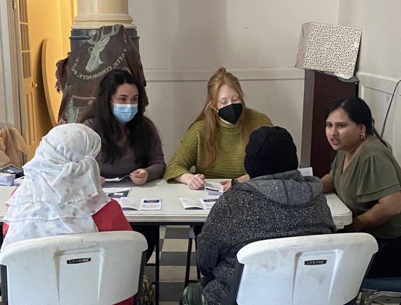 People sitting at a table