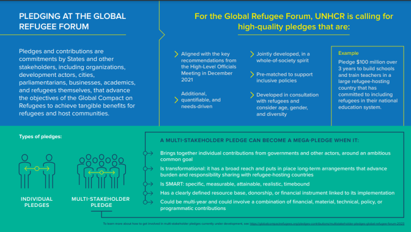 Infographic on pledging - please click the link on the image for an accessible PDF version.