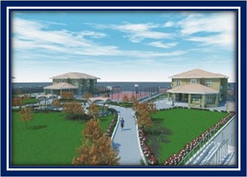 Landscape with the buildings