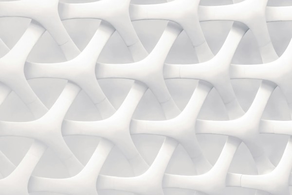A white pattern of interlocking grids - like a close up of fabric