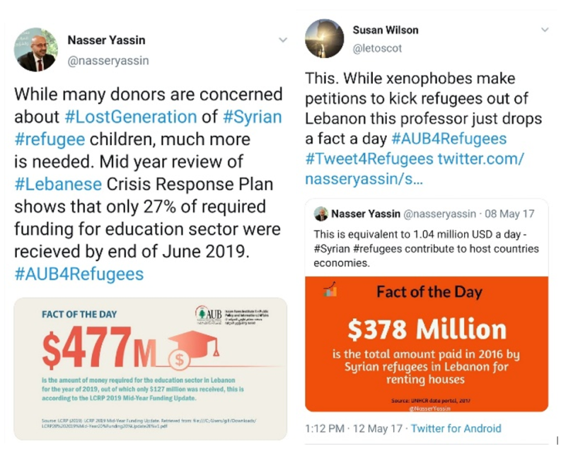 Screenshot of tweets.