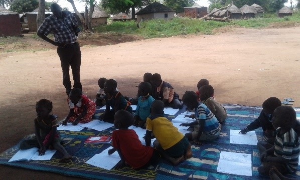 ECD Children engaged in a learning sessions