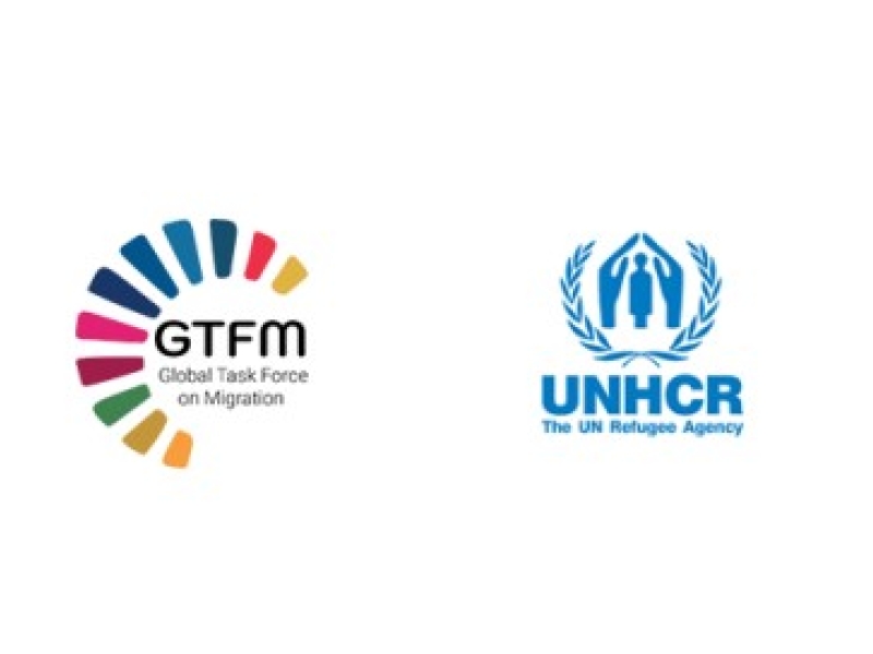GTFM and UNHCR logos