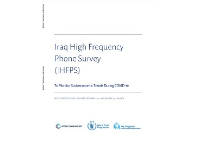 Iraq – High Frequency Phone Survey (IHFPS) to Monitor Impacts of COVID-19 cover