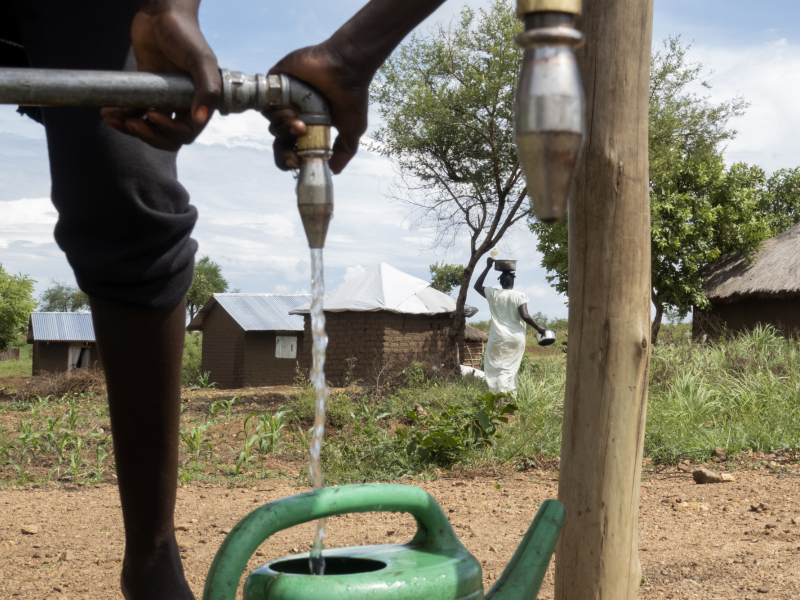 Solar powered water system in Uganda