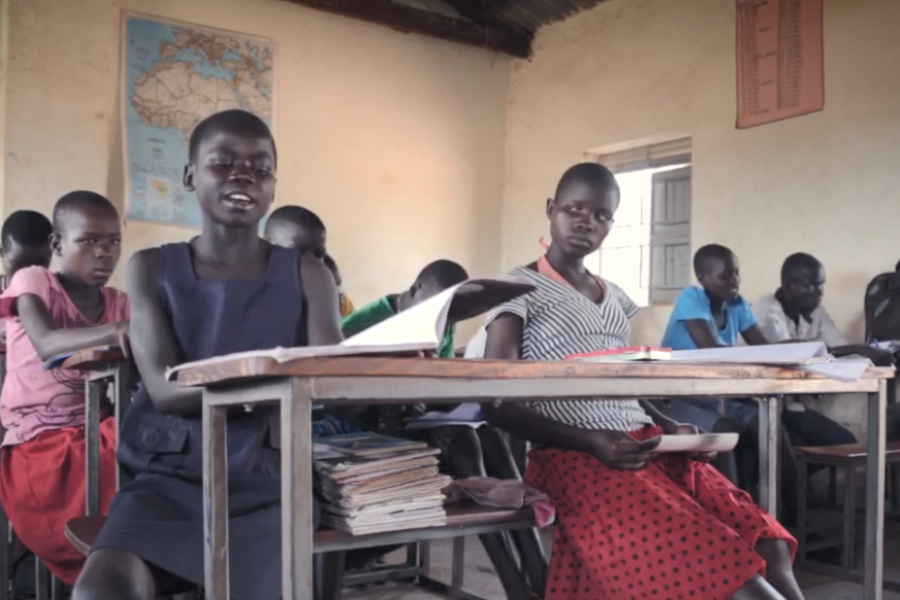Students in a classroom.