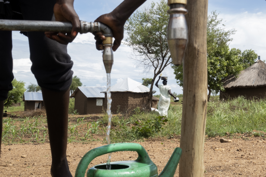 Solar powered water system in Uganda