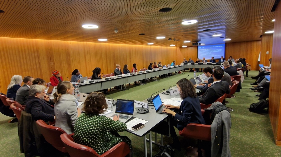 Support Platforms meeting December 2022 - participants sit in a rectangle behind desks