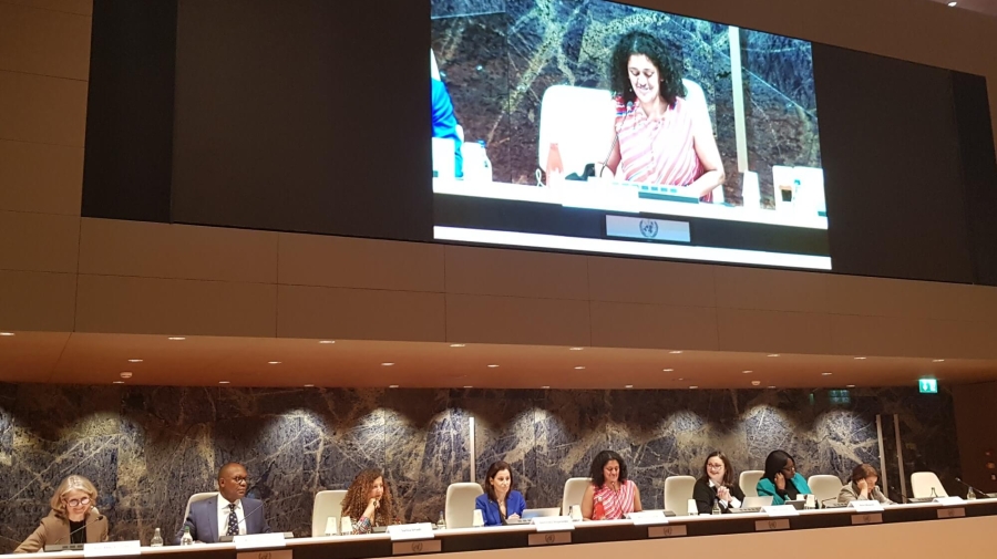 Panel of eight people - predominantly women - speaking