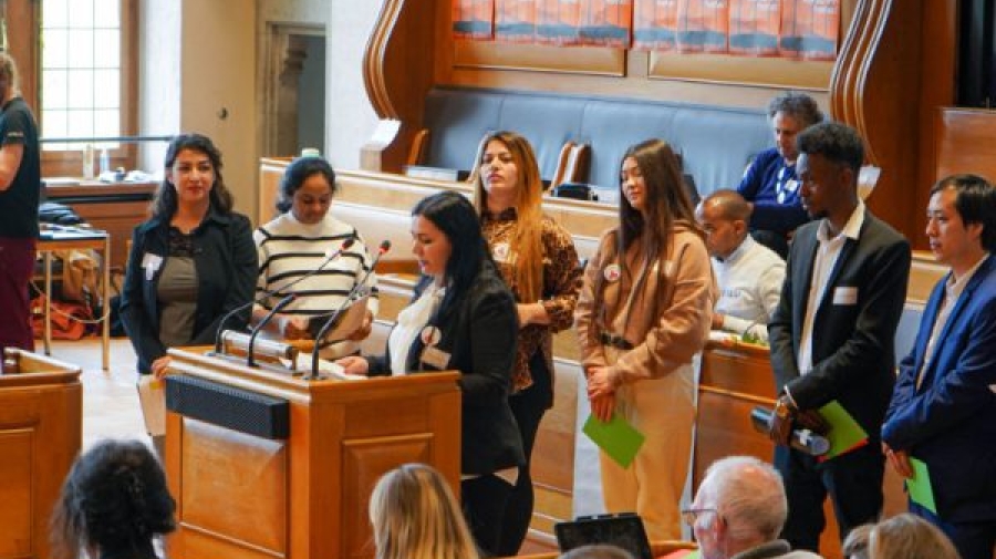 People speaking in parliament